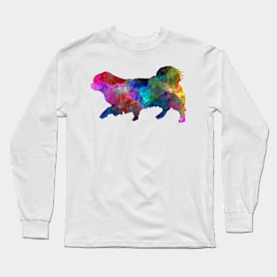 Tibetan Spaniel in watercolor Long Sleeve T-Shirt